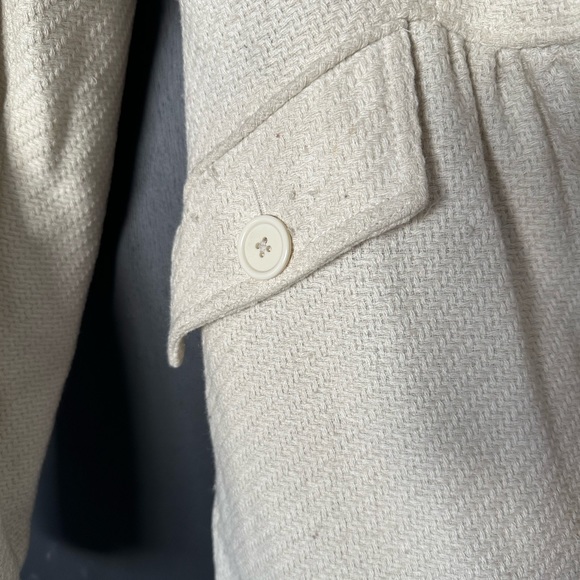 Vintage Billabong Cream Wool Coat - Size Medium - Picture 5 of 10